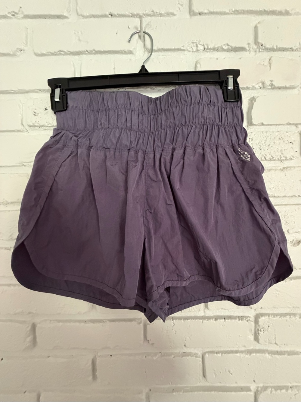 Free People Navy High-Rise Athletic Shorts